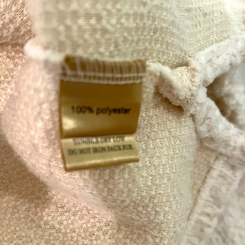 TRUE GRIT CREAM/GRAY SHERPA 1/4 ZIP PULLOVER SIZE Medium - Picture 5 of 7